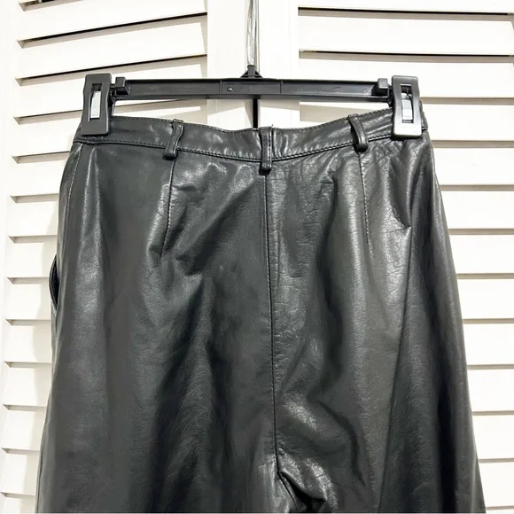 Vintage 100% Black Leather Lord & Taylor High Rise Tapered Pants - Picture 7 of 8